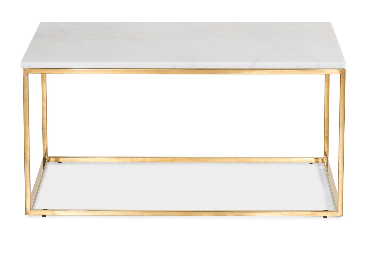 Dohányzóasztal Concept 55 145 (Fehér márvány + Arany)