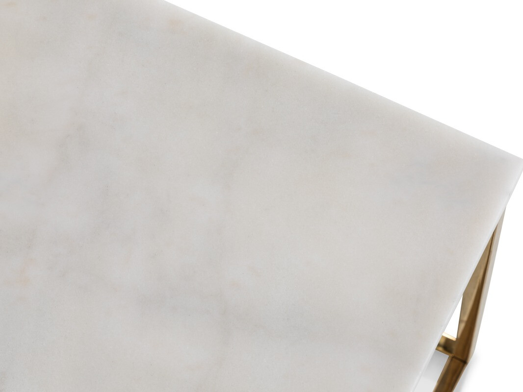 Dohányzóasztal Concept 55 145 (Fehér márvány + Arany)