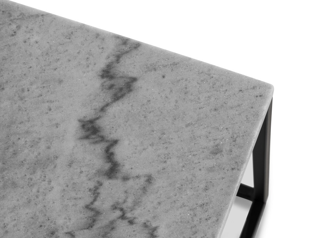 Dohányzóasztal Concept 55 145 (Szürke márvány + Fekete)
