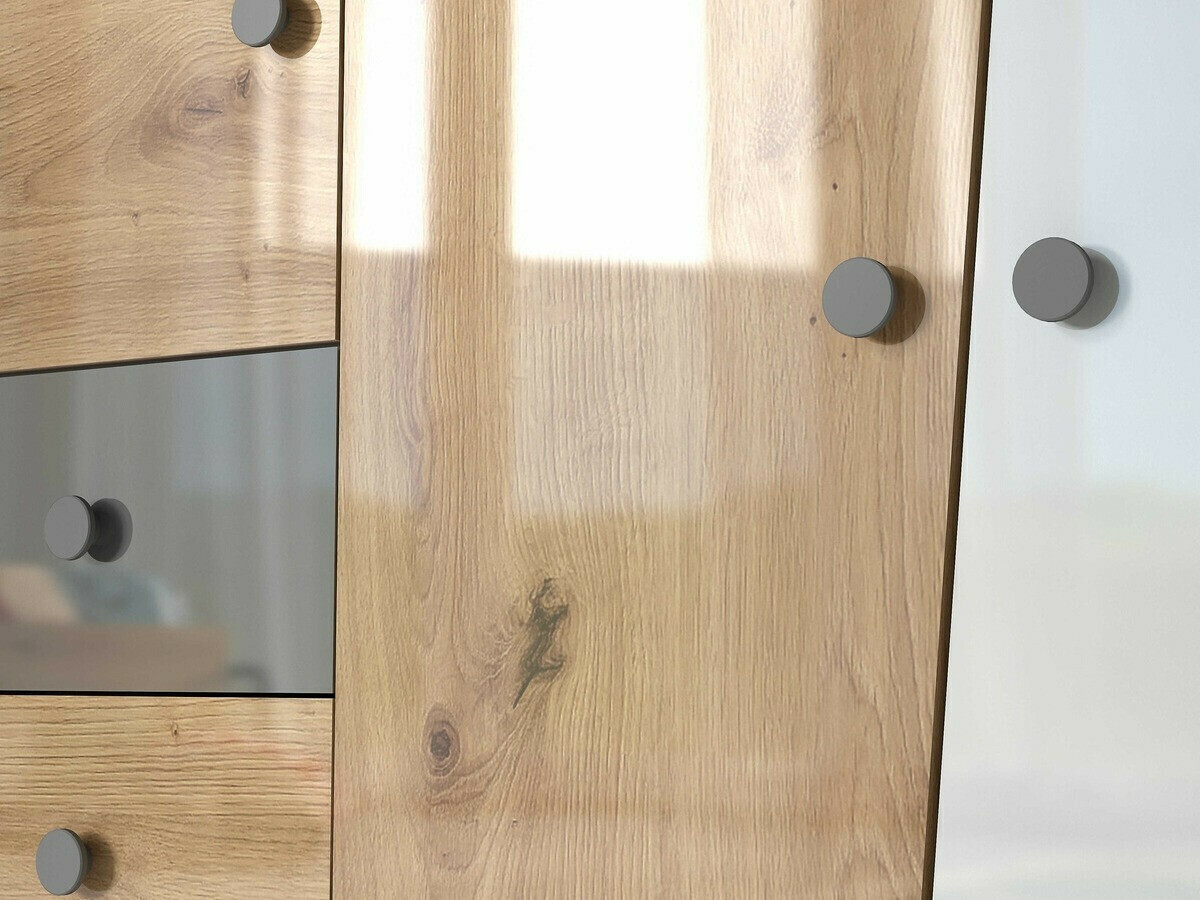 Könyvespolc Mirelbu 103 (Artisan tölgy + Fehér + Fekete)