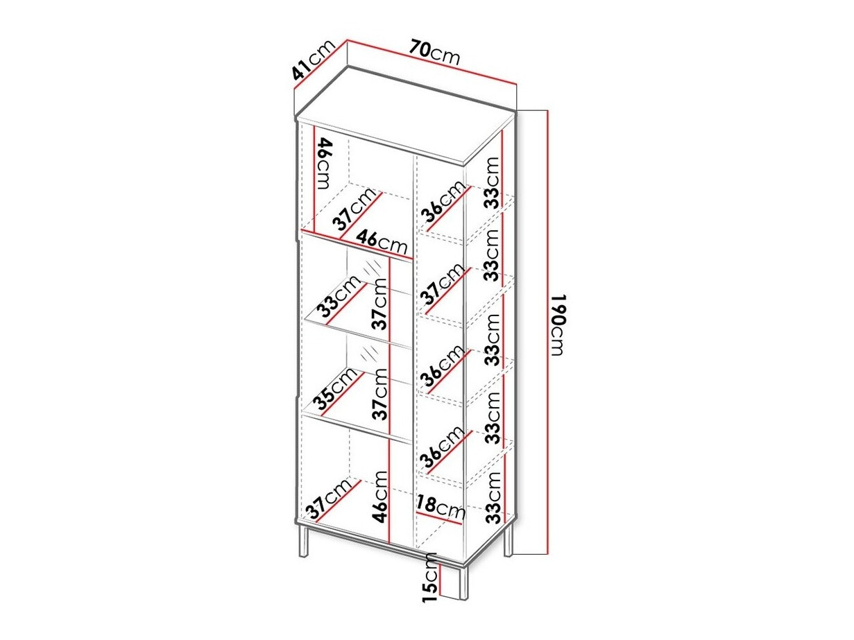 Könyvespolc Lomsore 106 (Fehér)