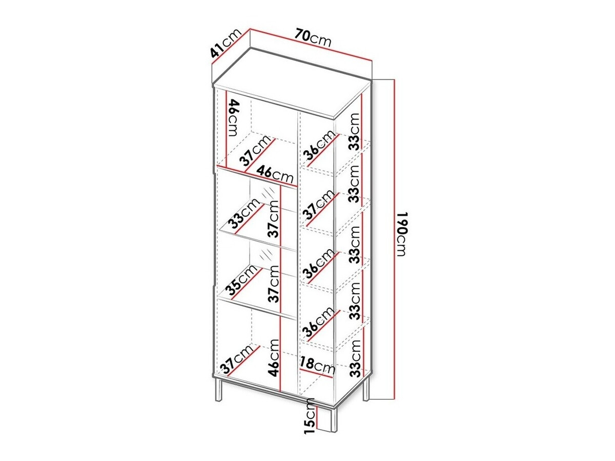 Könyvespolc Lomsore 106 (Világos fa)