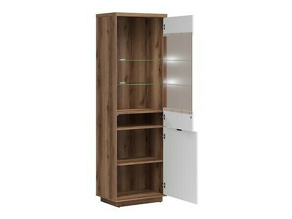 Nappali szett Fivale 114 (Sötét delanói tölgy + Fényes fehér)