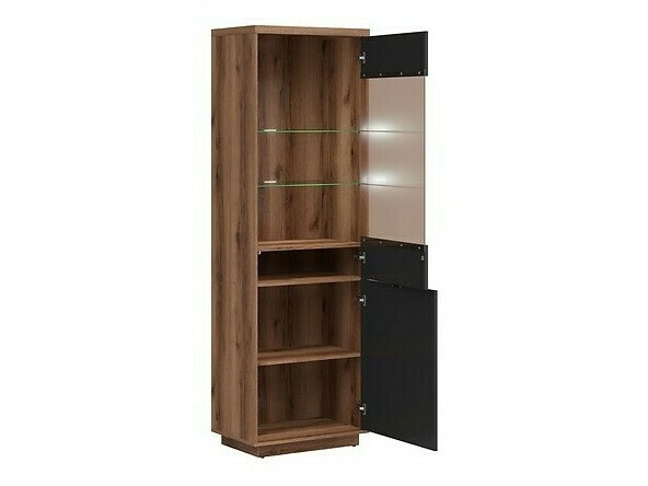 Nappali szett Fivale 114 (Sötét delanói tölgy + Matt fekete)