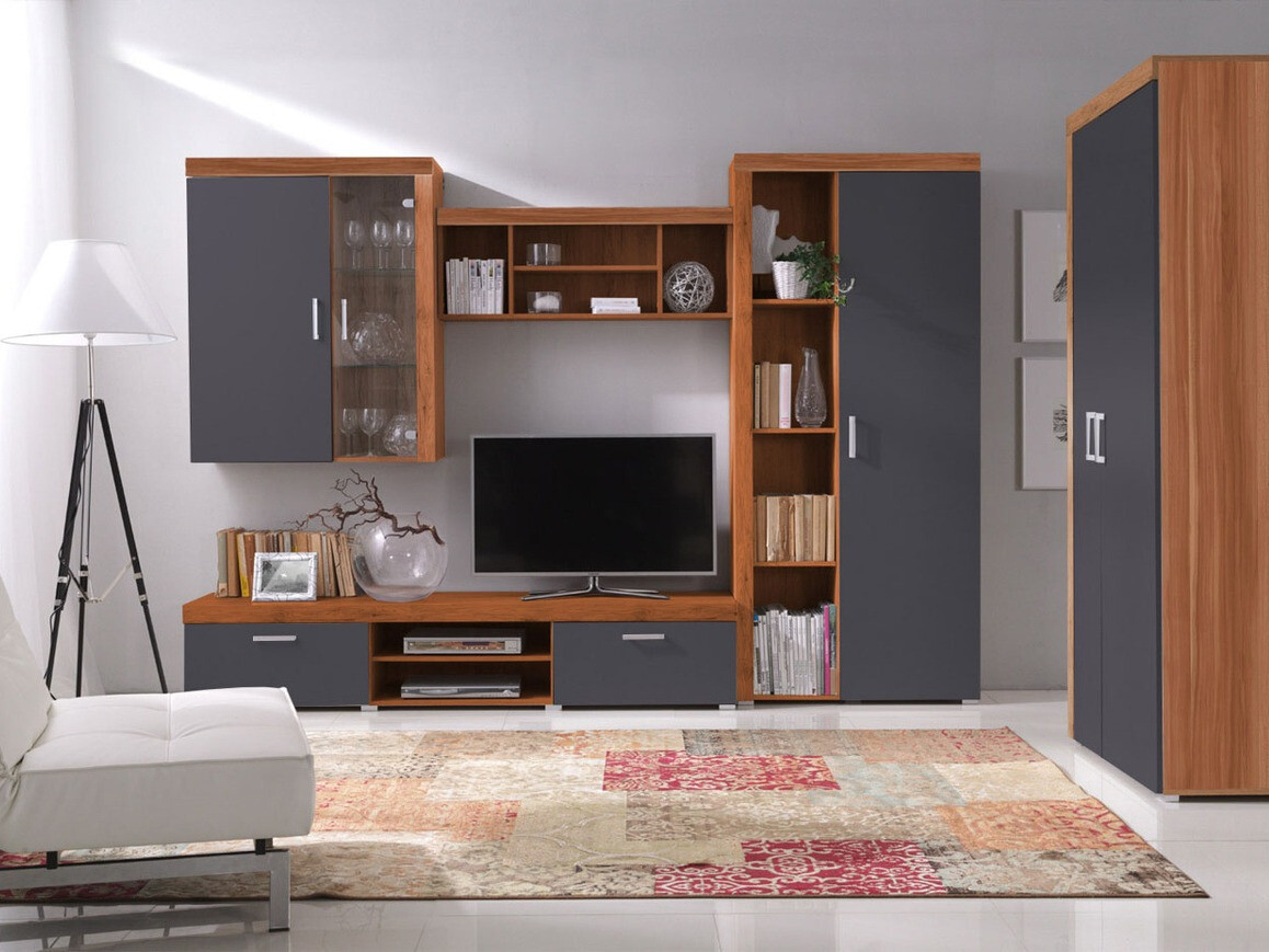 TV-állvány Cormiru 106 (Szilva + grafit)