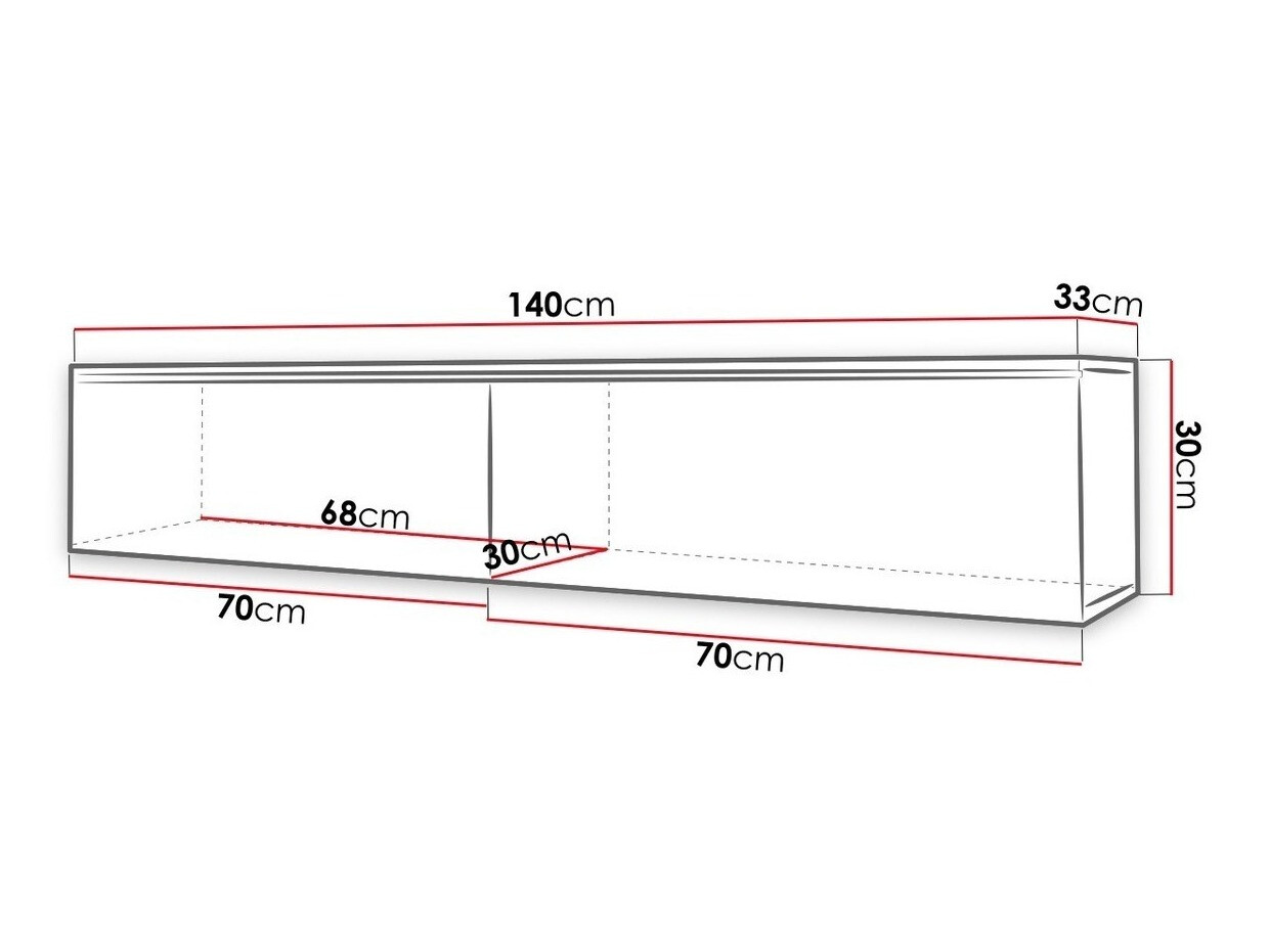TV-állvány Scientia (Fehér + Fényes fehér)
