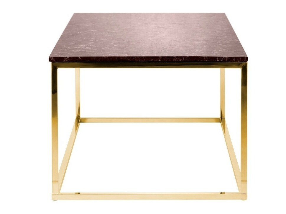 Dohányzóasztal Concept 55 173 (Piros + Sárgaréz)