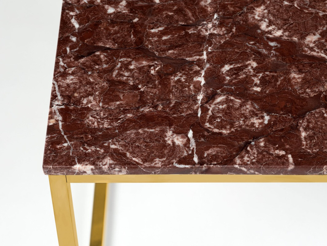 Dohányzóasztal Concept 55 173 (Piros + Sárgaréz)