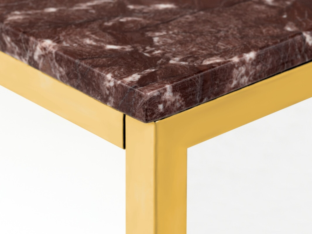 Dohányzóasztal Concept 55 173 (Piros + Sárgaréz)