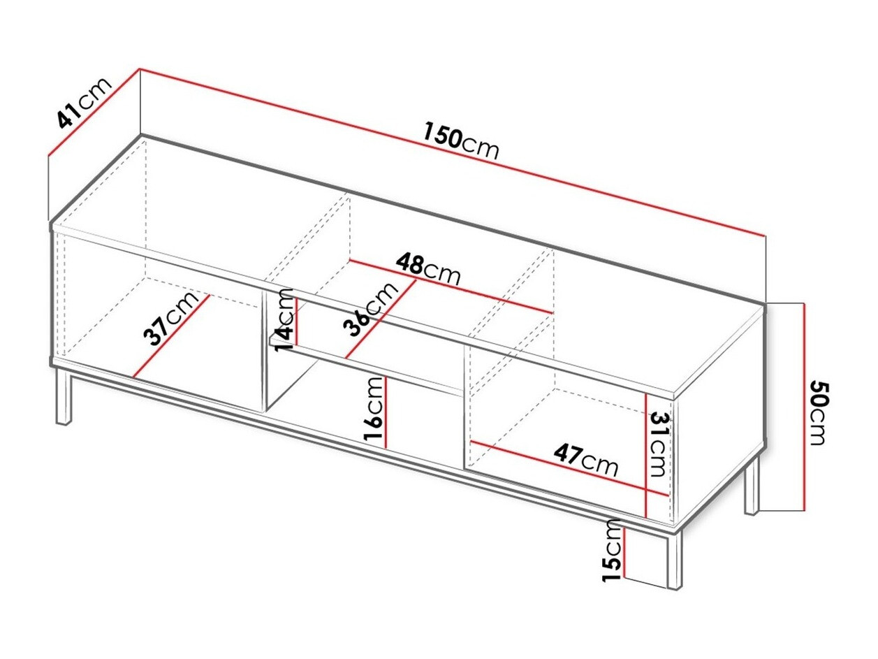 TV-állvány Lomsore 101 (Fehér)