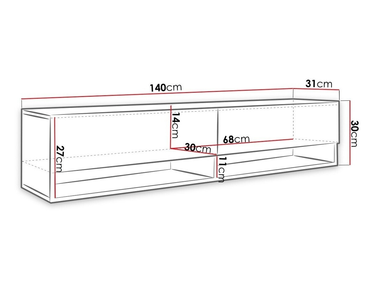 TV-állvány Sarasota 118 (Wotan tölgy)