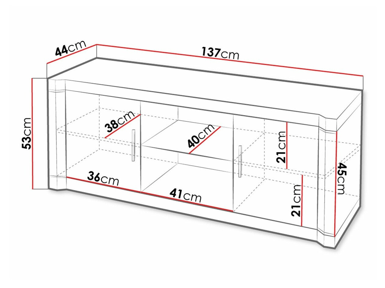 TV-állvány Lorelie 111 (Triufel tölgy)