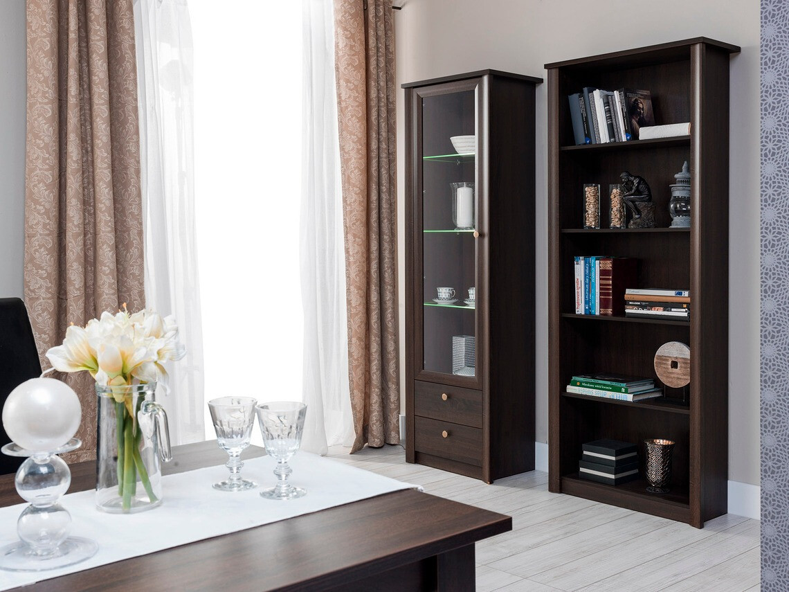 Könyvespolc Elialo 119 (Sötét Sonoma tölgy)