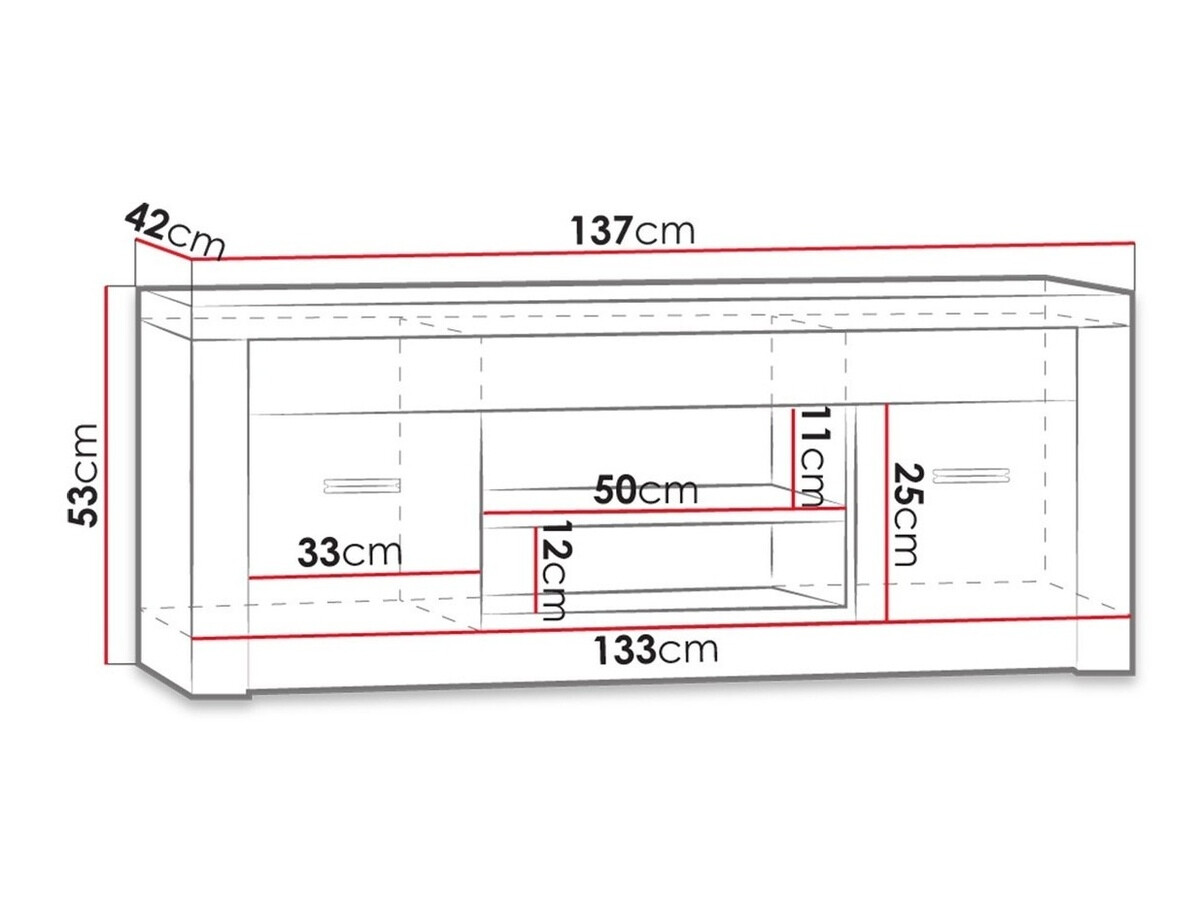 TV-állvány Serfeno 106 (Kézműves fehér)