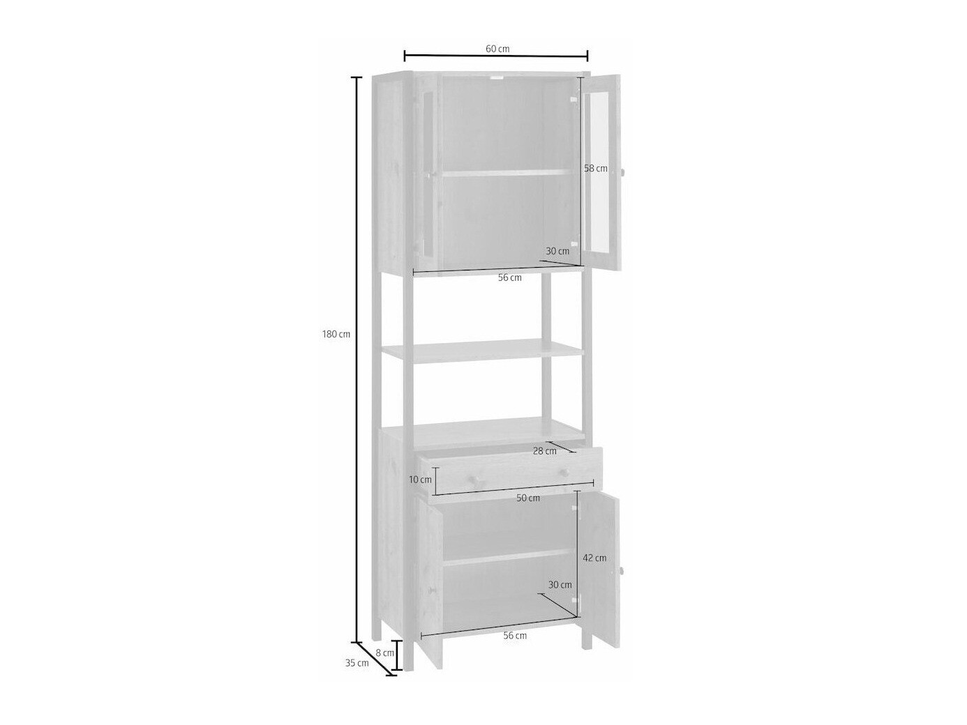 Beépített fürdőszoba szekrény Larnovo 109