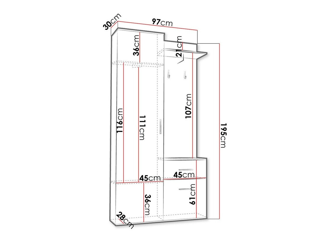 Előszoba garnitúra Stanton 141