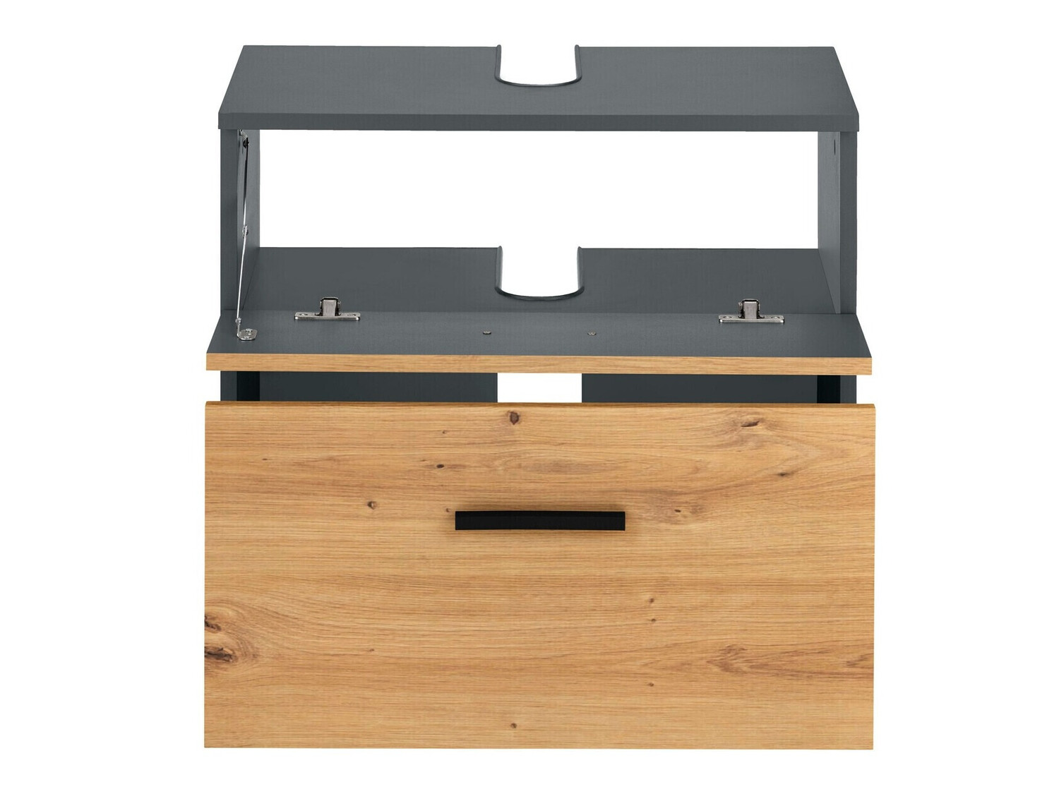 Fürdőszoba garnitúra Larlori 104 (Antracit + Tölgy)