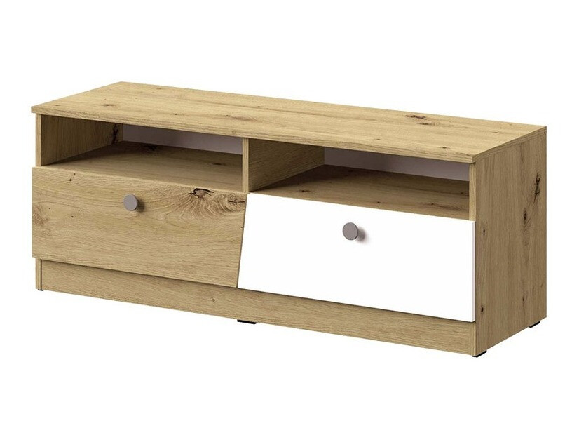 TV-állvány Almira 107 (Artisan tölgy + Fehér + Szürke)