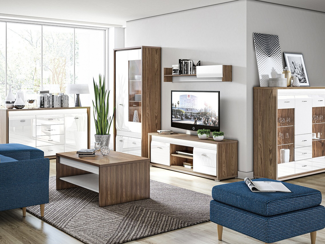 Dohányzóasztal Madison H114 (Fényes fehér)