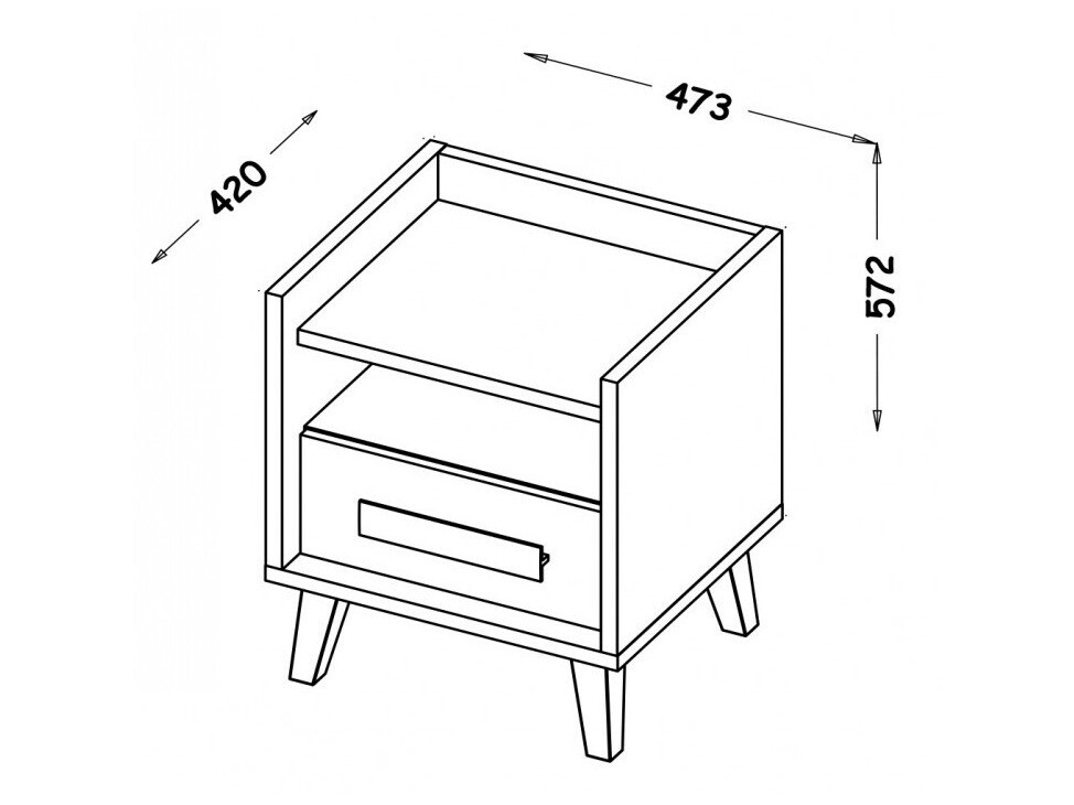 Éjjeliszekrény Oderevu 110