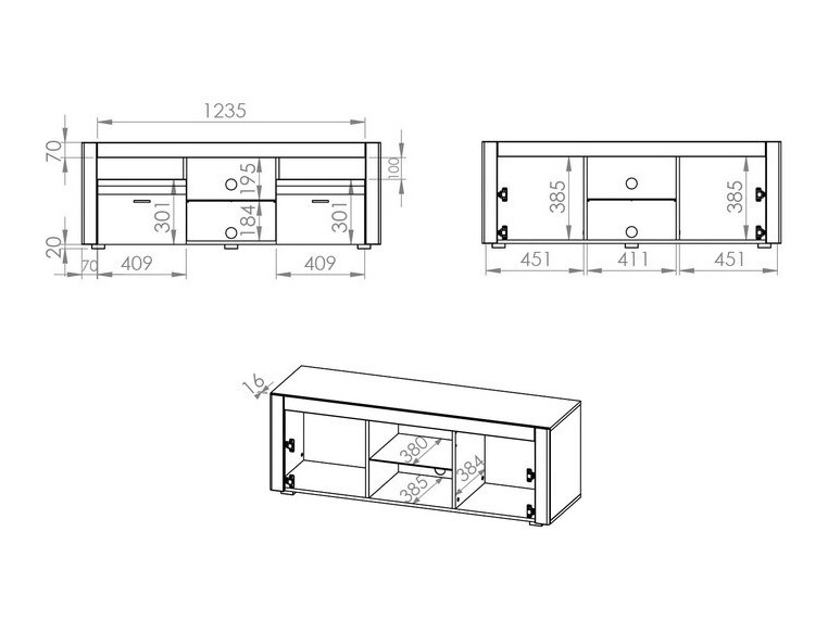 TV-állvány Madison 123