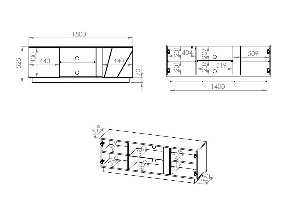 TV-állvány Madison 132