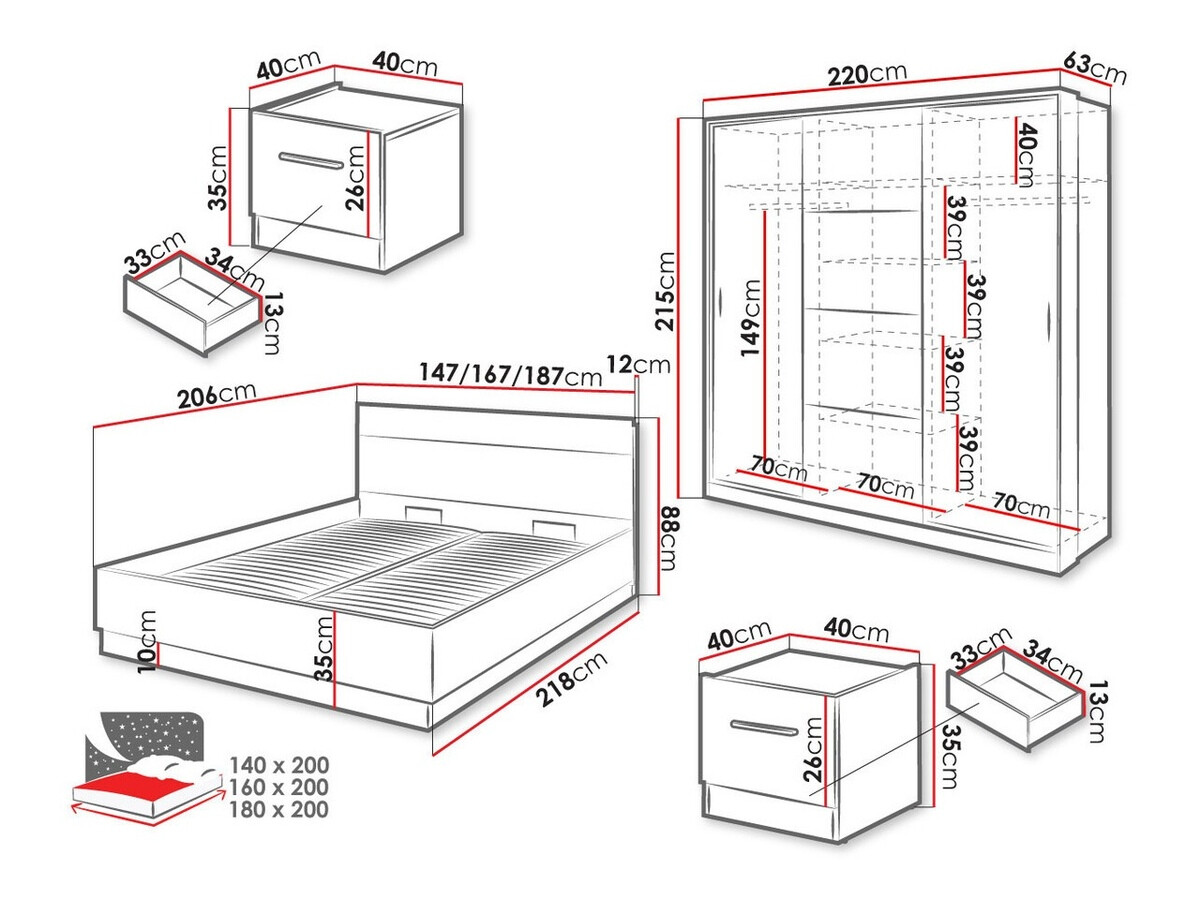 Hálószoba garnitúra Livsori 109