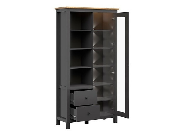 Könyvespolc Sordoro 114 (Grafit + Artisan tölgy)