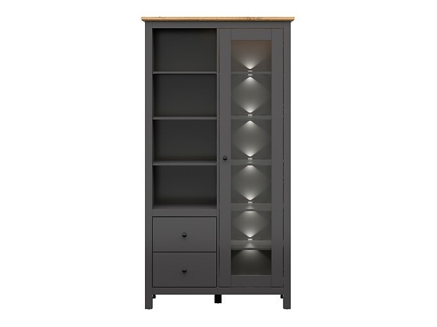 Könyvespolc Sordoro 114 (Grafit + Artisan tölgy)