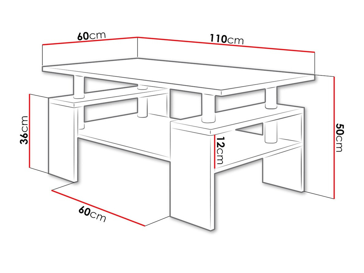 Dohányzóasztal Providence 124 (Fehér)