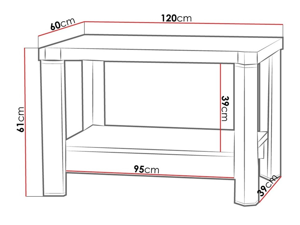 Dohányzóasztal Lorelie 114 (Triufel tölgy)
