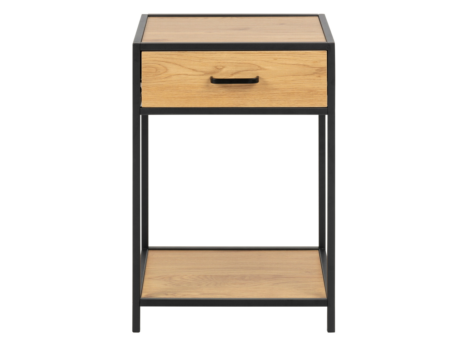 Éjjeliszekrény Norsica Sevferi 128 (Vad tölgy + Fekete)