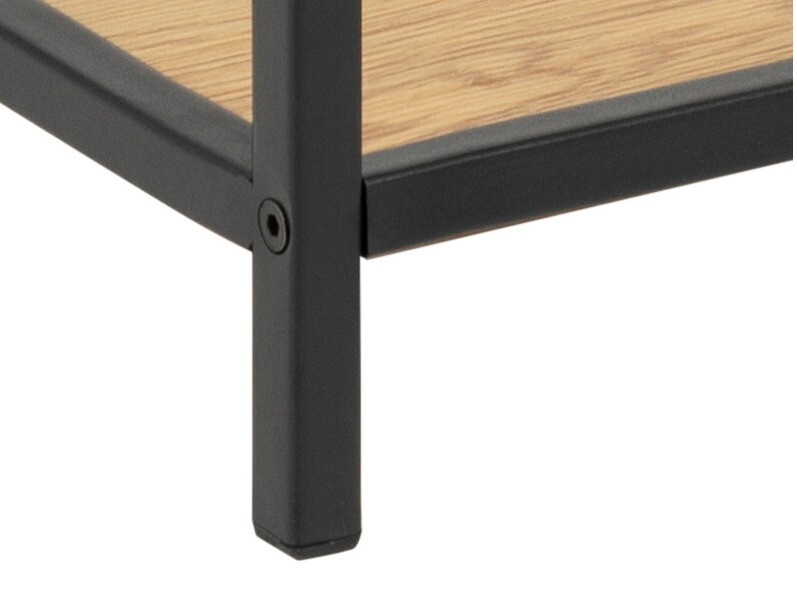 Éjjeliszekrény Norsica Sevferi 128 (Vad tölgy + Fekete)