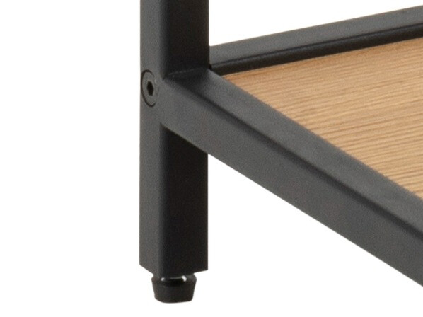 Éjjeliszekrény Norsica Sevferi 128 (Vad tölgy + Fekete)