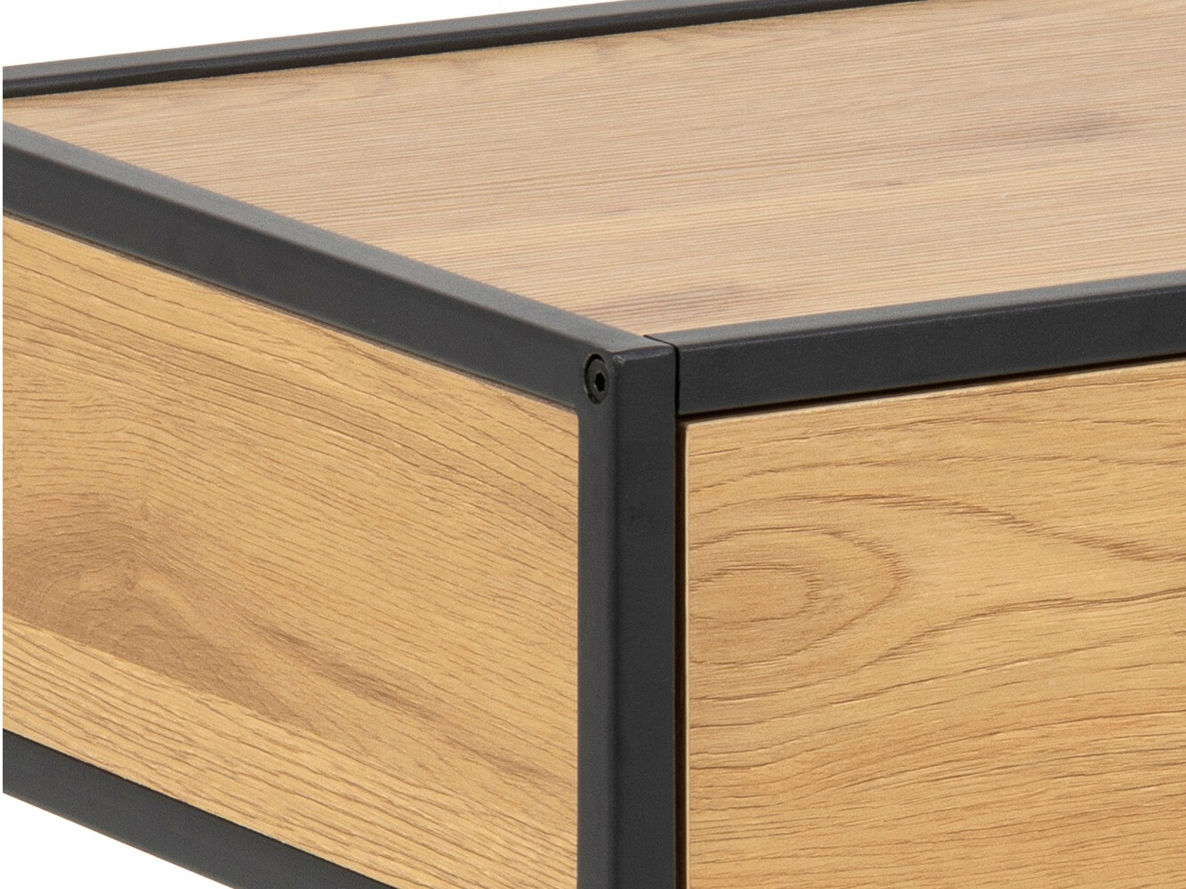 Éjjeliszekrény Norsica Sevferi 128 (Vad tölgy + Fekete)