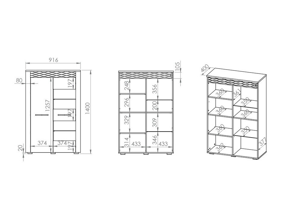 Könyvespolc Flonole 104
