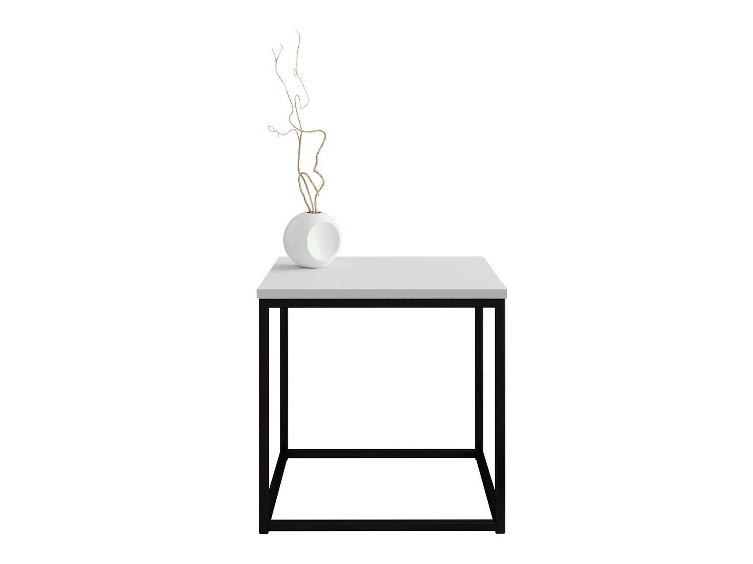 Dohányzóasztal Germantown 106 (Matt fekete + Fényes fehér)