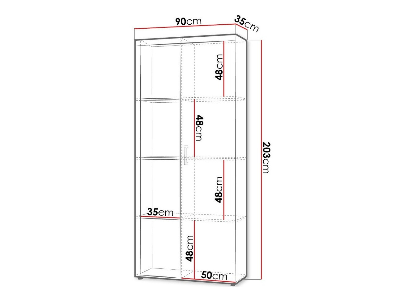 Könyvespolc Cormiru 100 (Szilva + grafit)