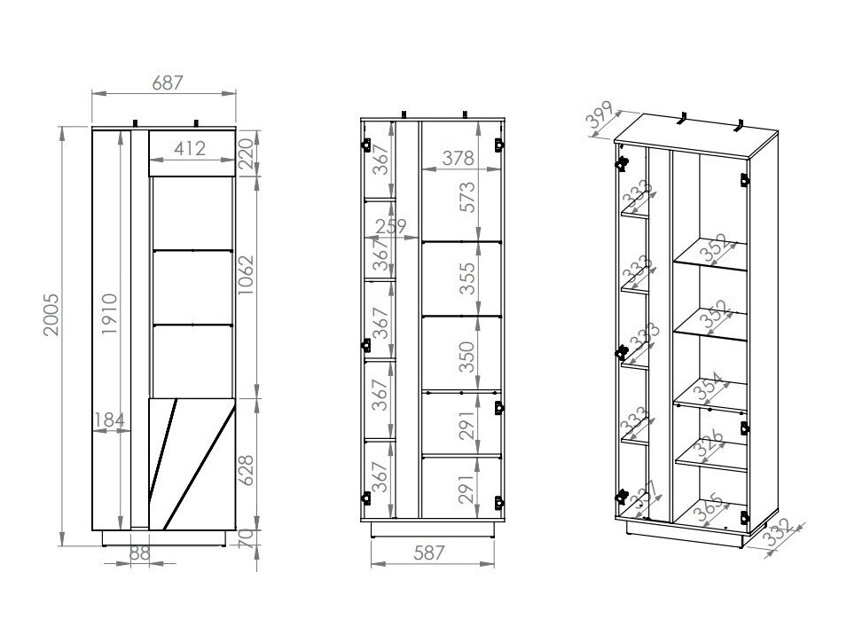 Könyvespolc Madison K102