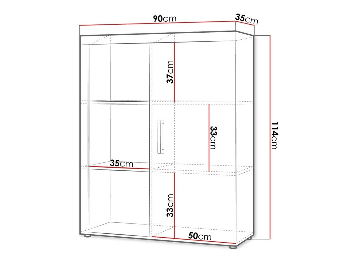 Szekrény Cormiru 101 (Szilva + grafit)