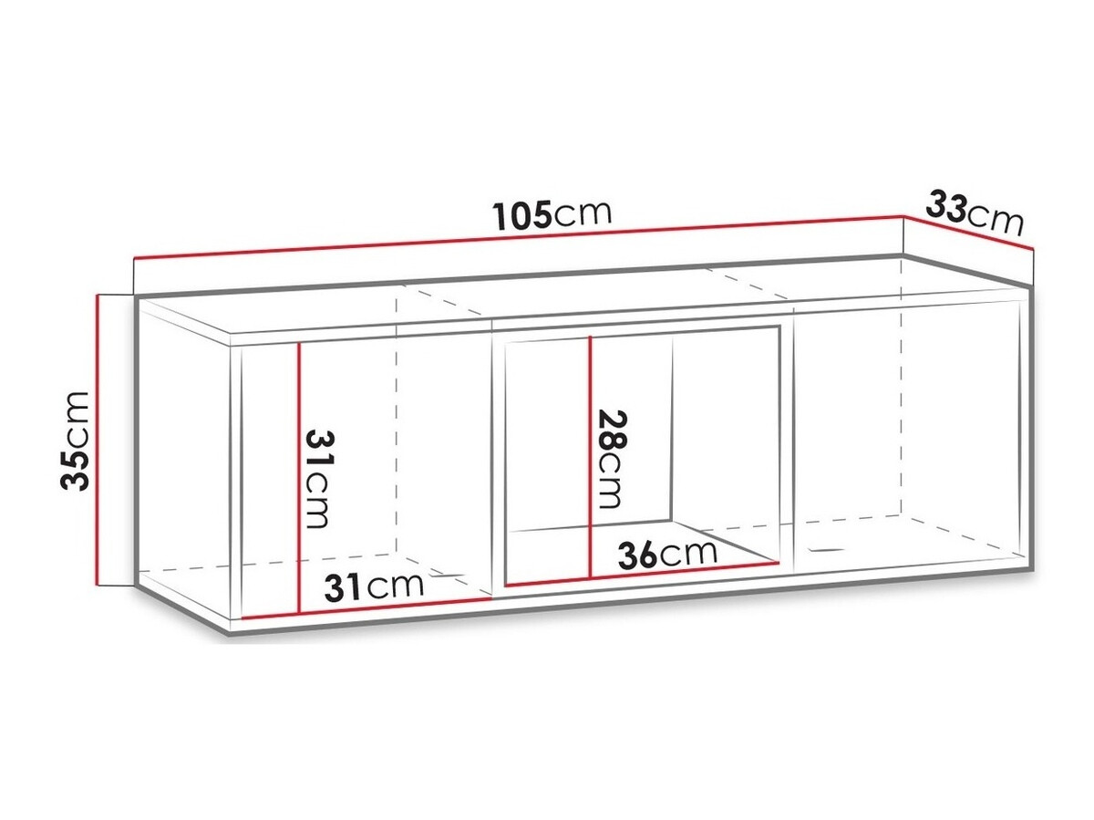 Fali szekrény Baltesi 111 (Artisan tölgy + Fekete)