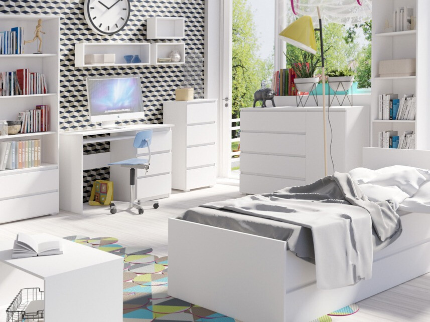 Könyvespolc Cirdora 100 (Fehér)