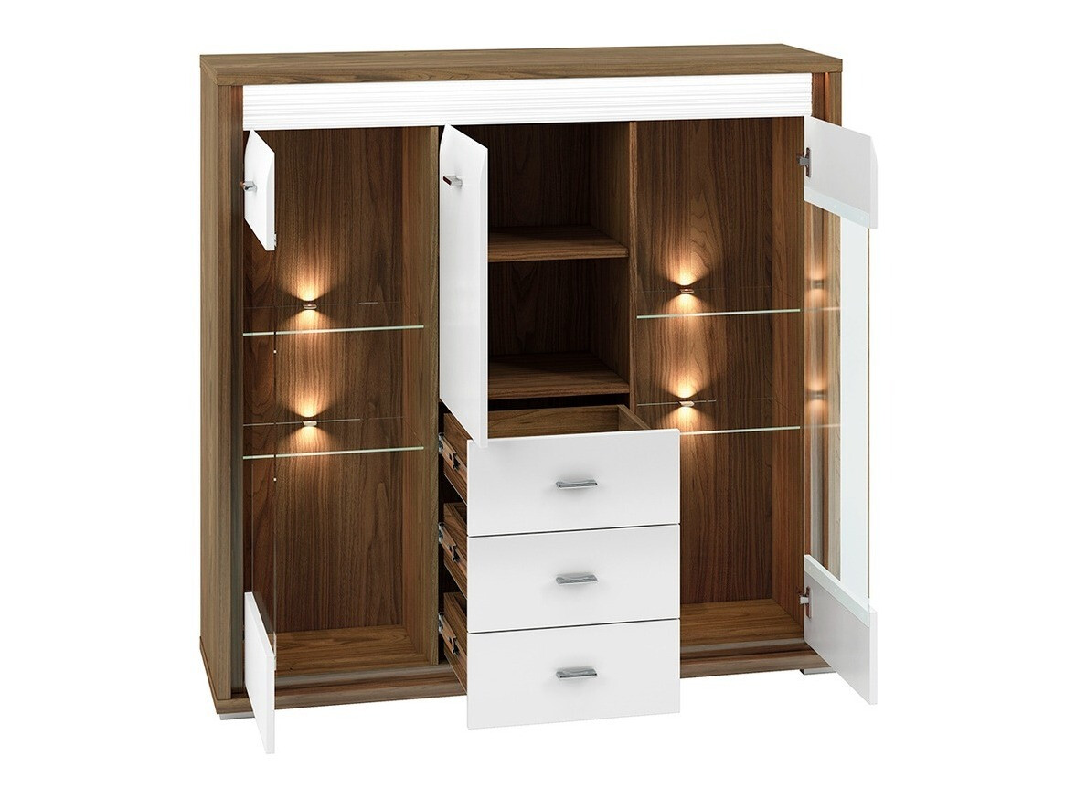 Komód Madison H106 (Fényes fehér)