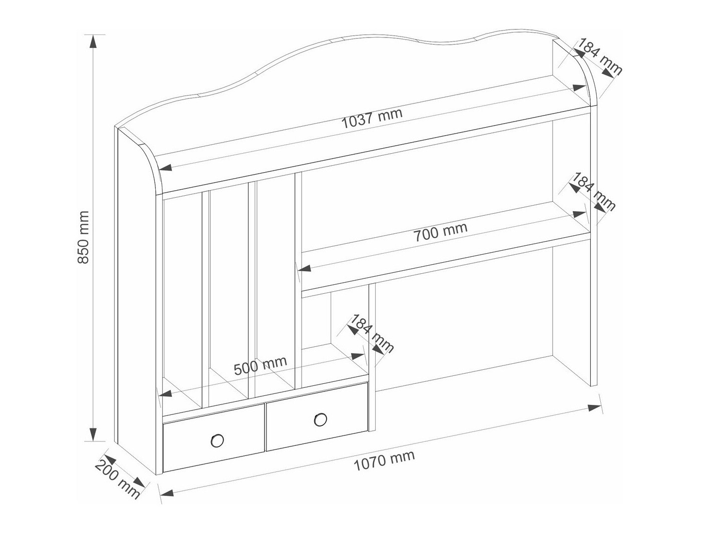Könyvespolc Elblive 128