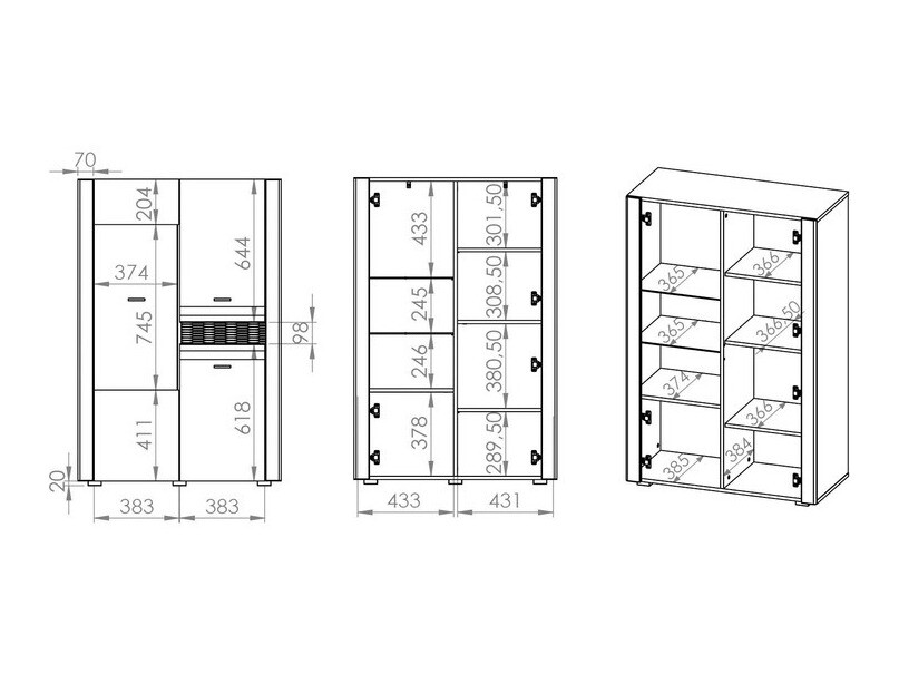 Könyvespolc Madison J104