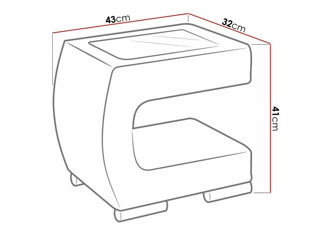 Éjjeliszekrény Baltimore 105 (Soft 011)