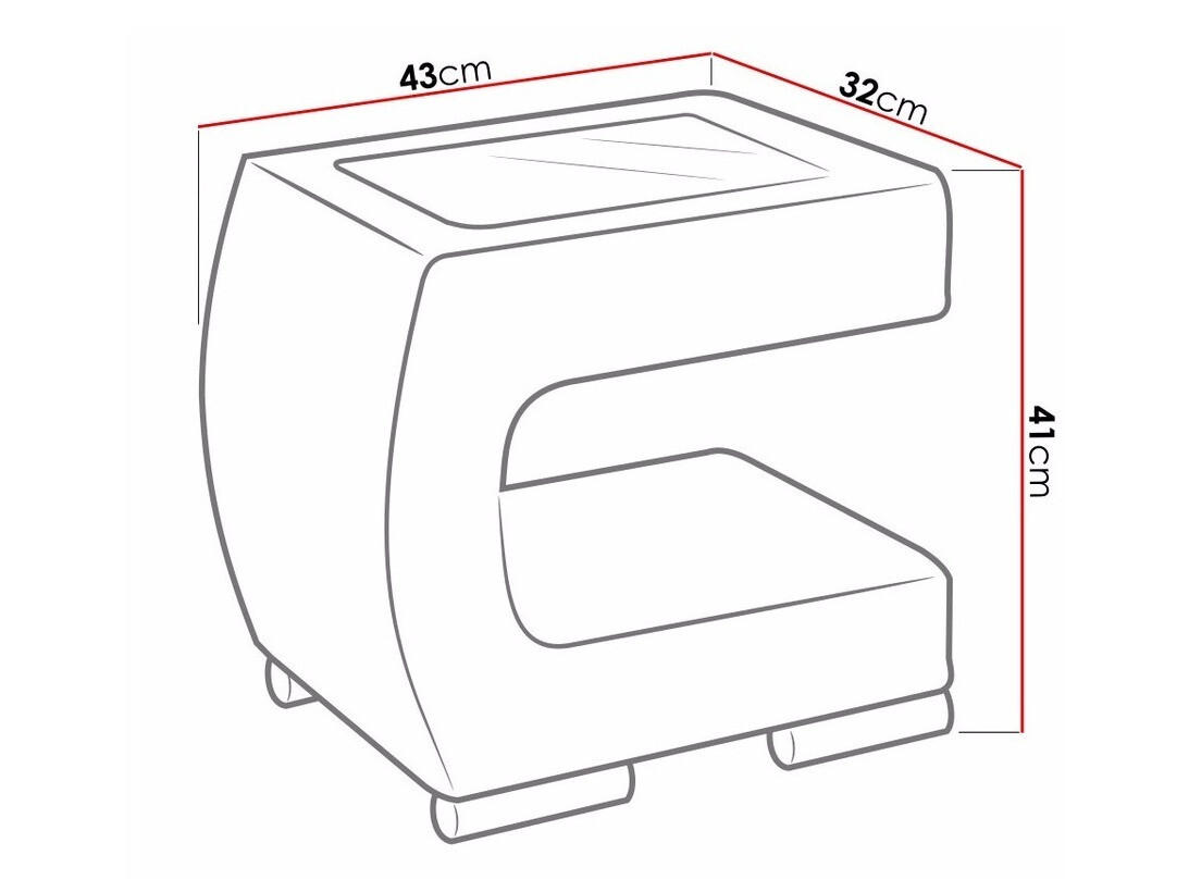 Éjjeliszekrény Baltimore 105 (Soft 017)