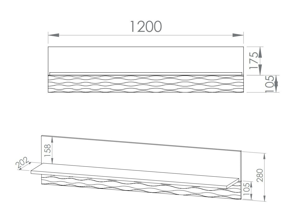 Fali polc Noleliu 103