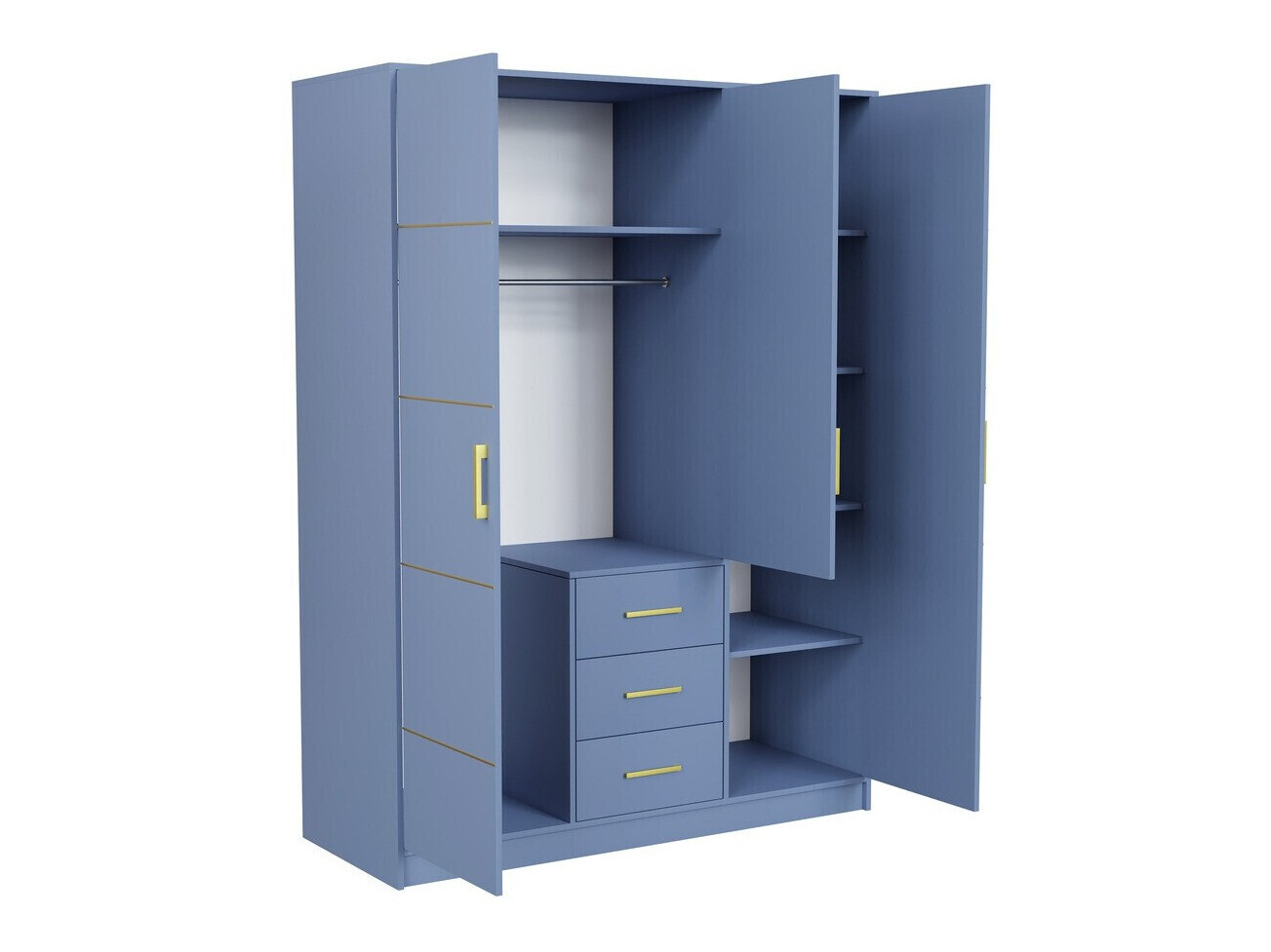 Hálószoba garnitúra Dortivu 154 (Kék + Inari 96)