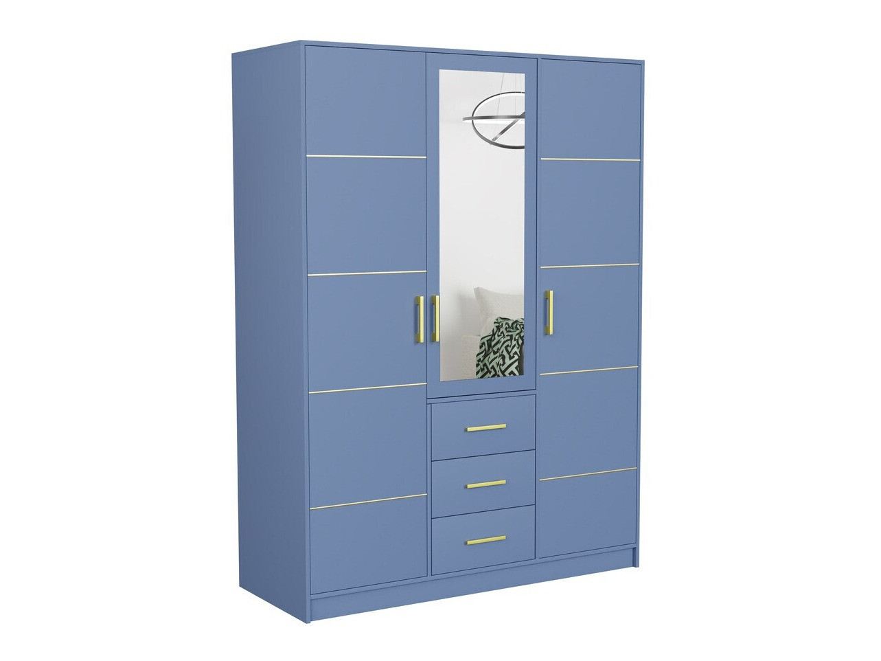 Hálószoba garnitúra Dortivu 154 (Kék + Inari 96)